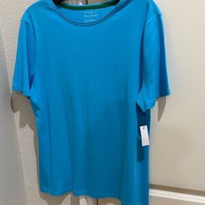 Talbots  NWT Vibrant turquoise Blue Short Sleeve Tee XL